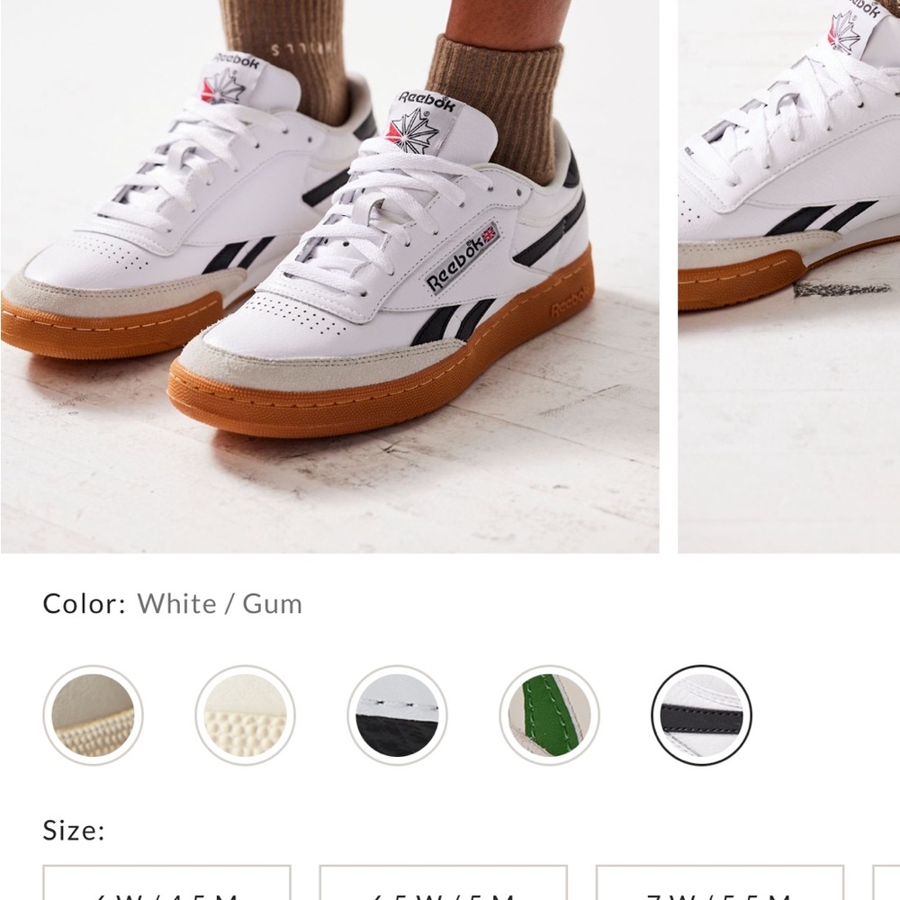 Reebok White and Black Sneakers